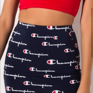 champion logo bodycon skirt
